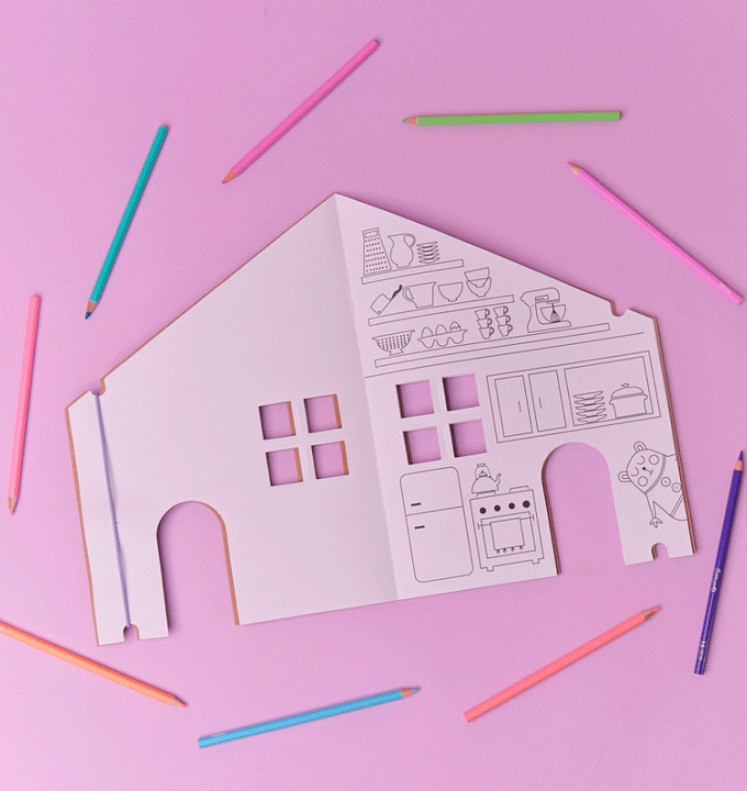 Casita Para Colorear