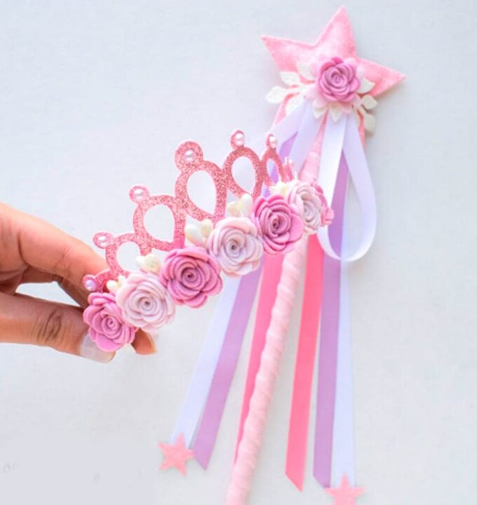 Set Corona Floral y Varita