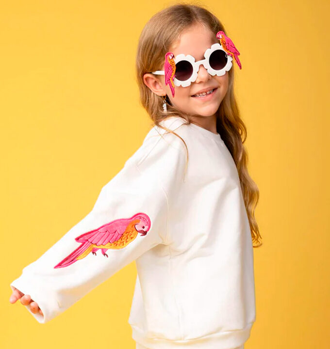 Conjunto Buzo Y Jogger Loros Bordados