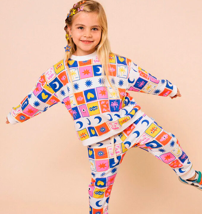 Conjunto Buzo y Jogger Cuadros Lunas