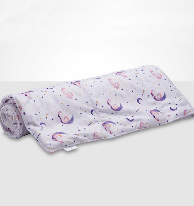 Cobija Con Peso Lunas Blanca