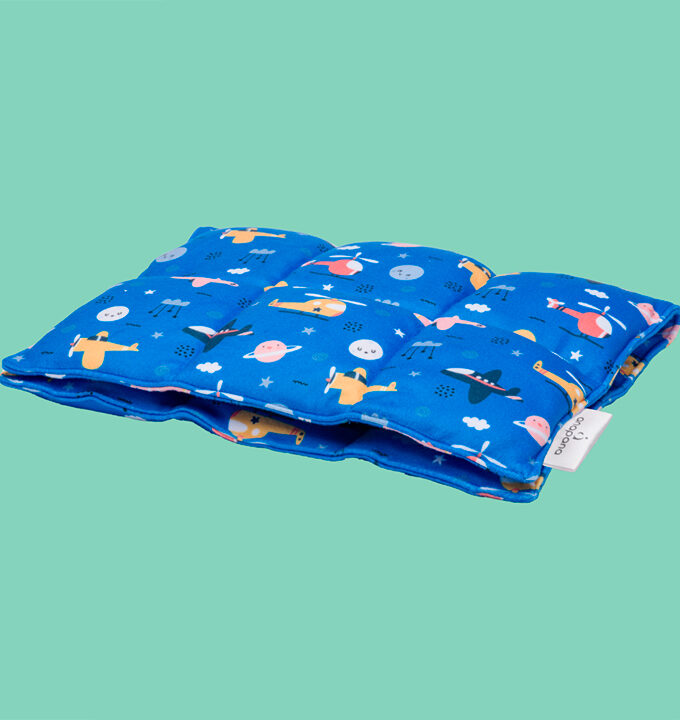 Lap Pad Con Peso Aviones Azul Rey