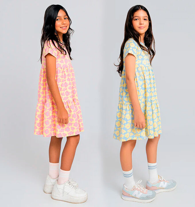 Vestido De Algodón Jersey Estampado Floral