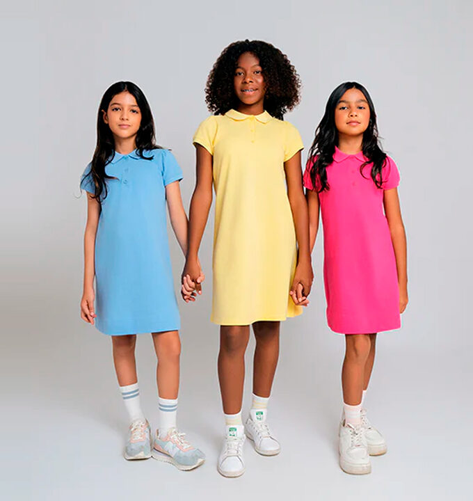 Vestido De Algodón Tipo Polo