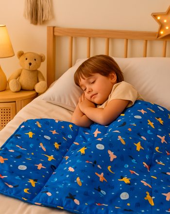 Cobija-Con-Peso-Aviones-Azul-Rey
